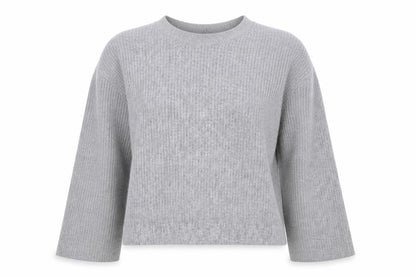 Topshop Womens Grey Round Neck Polyester Pullover Jumper Size 10
