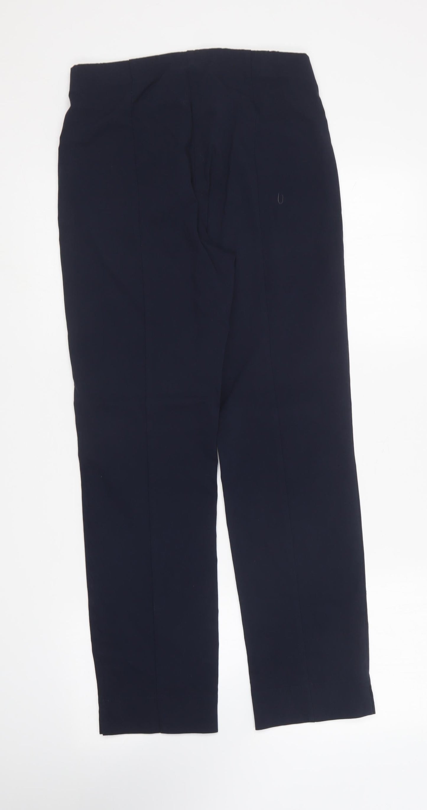 Gallery Womens Blue Viscose Carrot Trousers Size 12 L27 in Regular