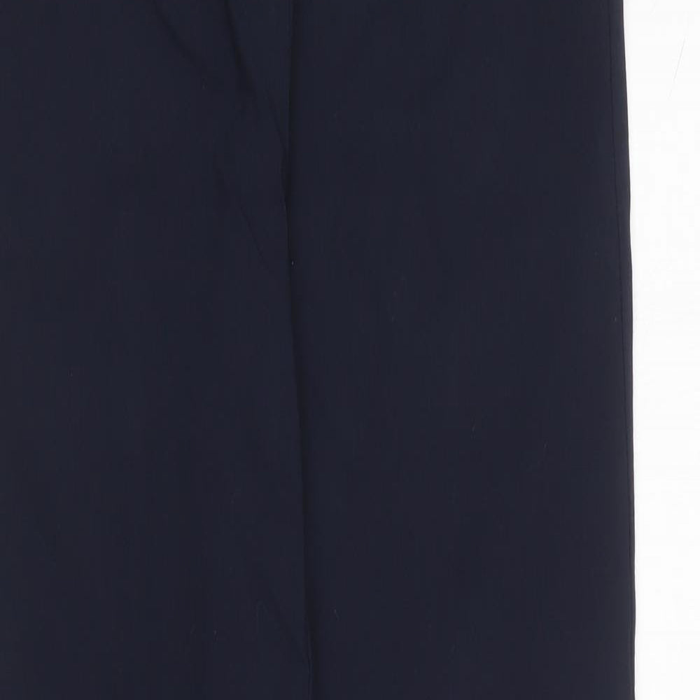 Gallery Womens Blue Viscose Carrot Trousers Size 12 L27 in Regular