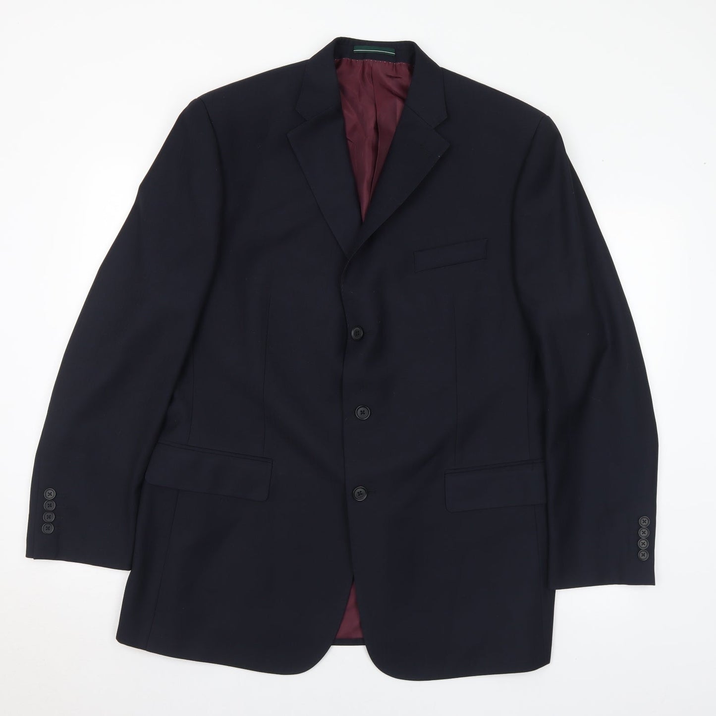 Lee Greenwood Mens Black Polyester Jacket Suit Jacket Size 44