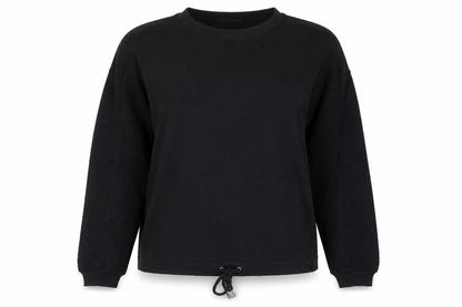 Next Womens Black Crew Neck Cotton Pullover Jumper Size 12