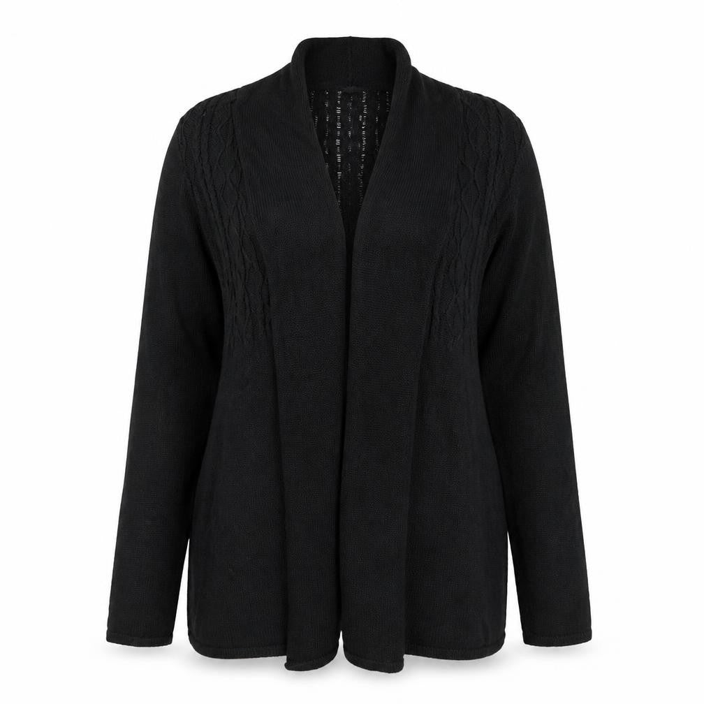 Belldiri Womens Black V-Neck Cotton Cardigan Jumper Size M