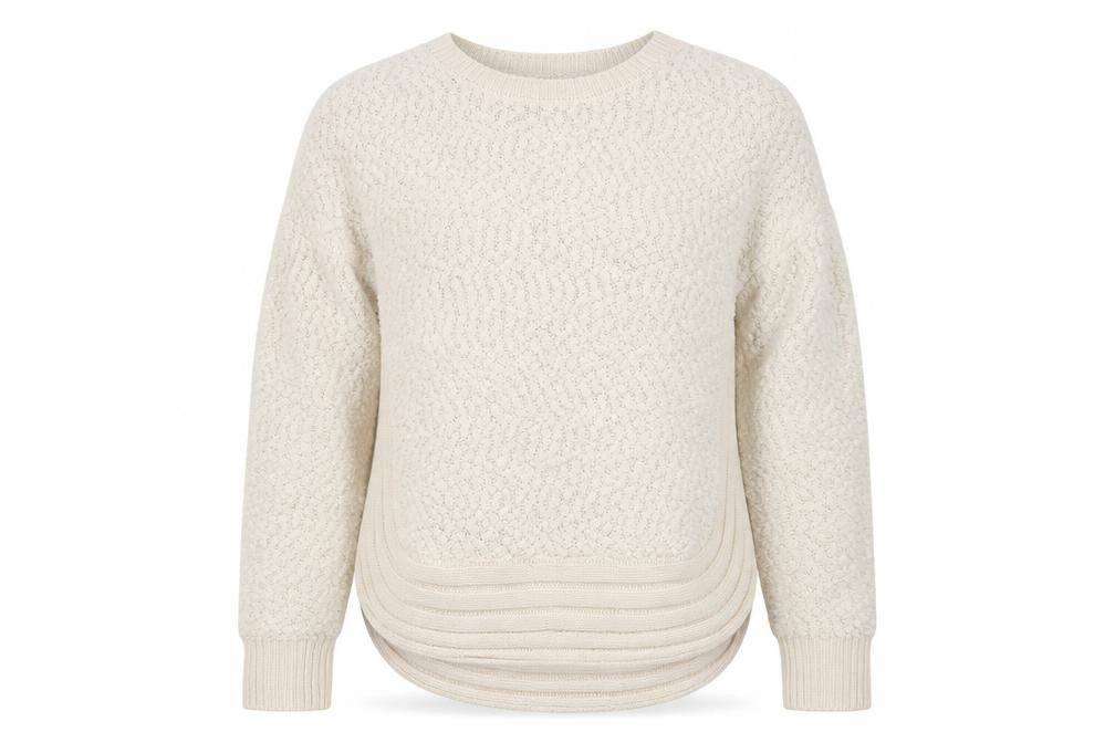 Apricot Womens White Round Neck Polyester Pullover Jumper Size 12