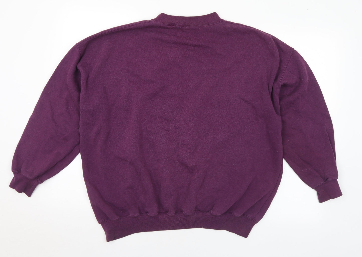 Damart Womens Purple Polyester Pullover Sweatshirt Size XL
