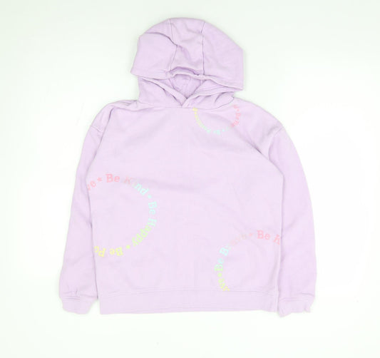 Primark Girls Purple Polyester Pullover Hoodie Size 11-12 Years Pullover - Be Kind