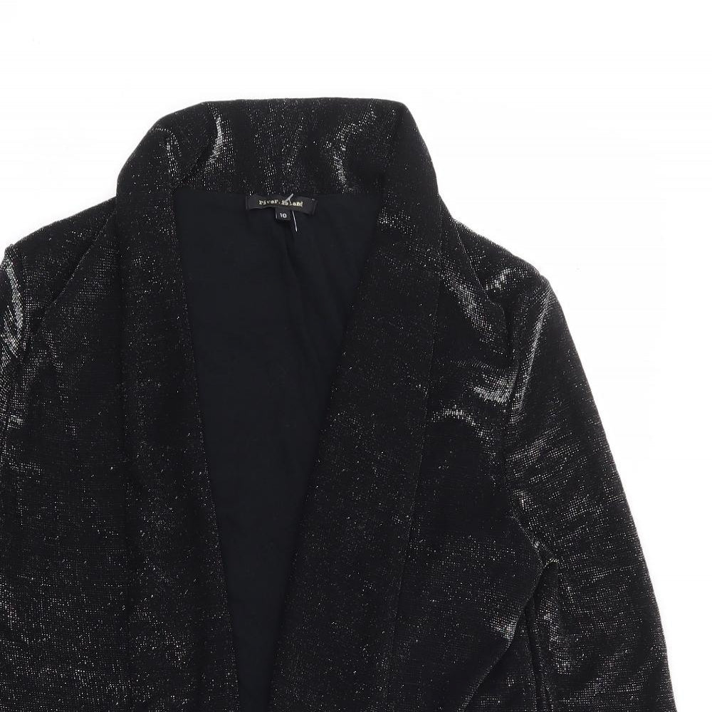 River Island Womens Silver Jacket Blazer Size 10