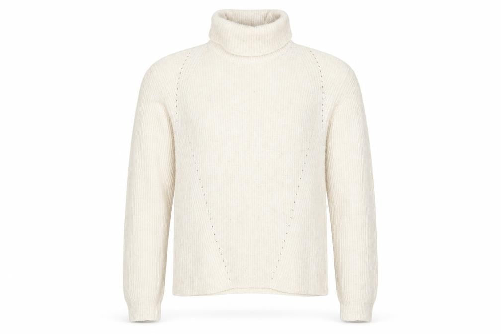 Topshop Womens Beige Roll Neck Polyester Pullover Jumper Size M