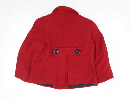 Marks & Spencer Womens Red Jacket Size 12 Button