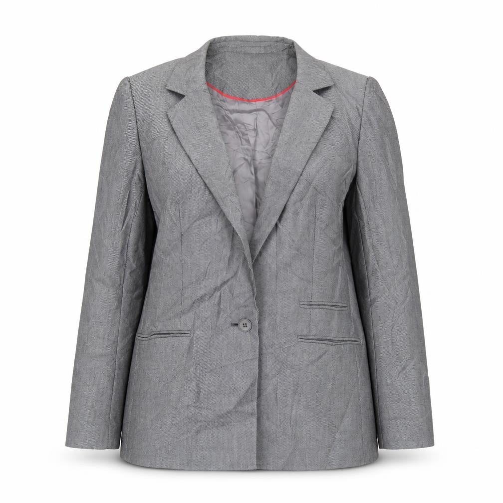 Oasis Womens Grey Polyester Jacket Suit Jacket Size 12