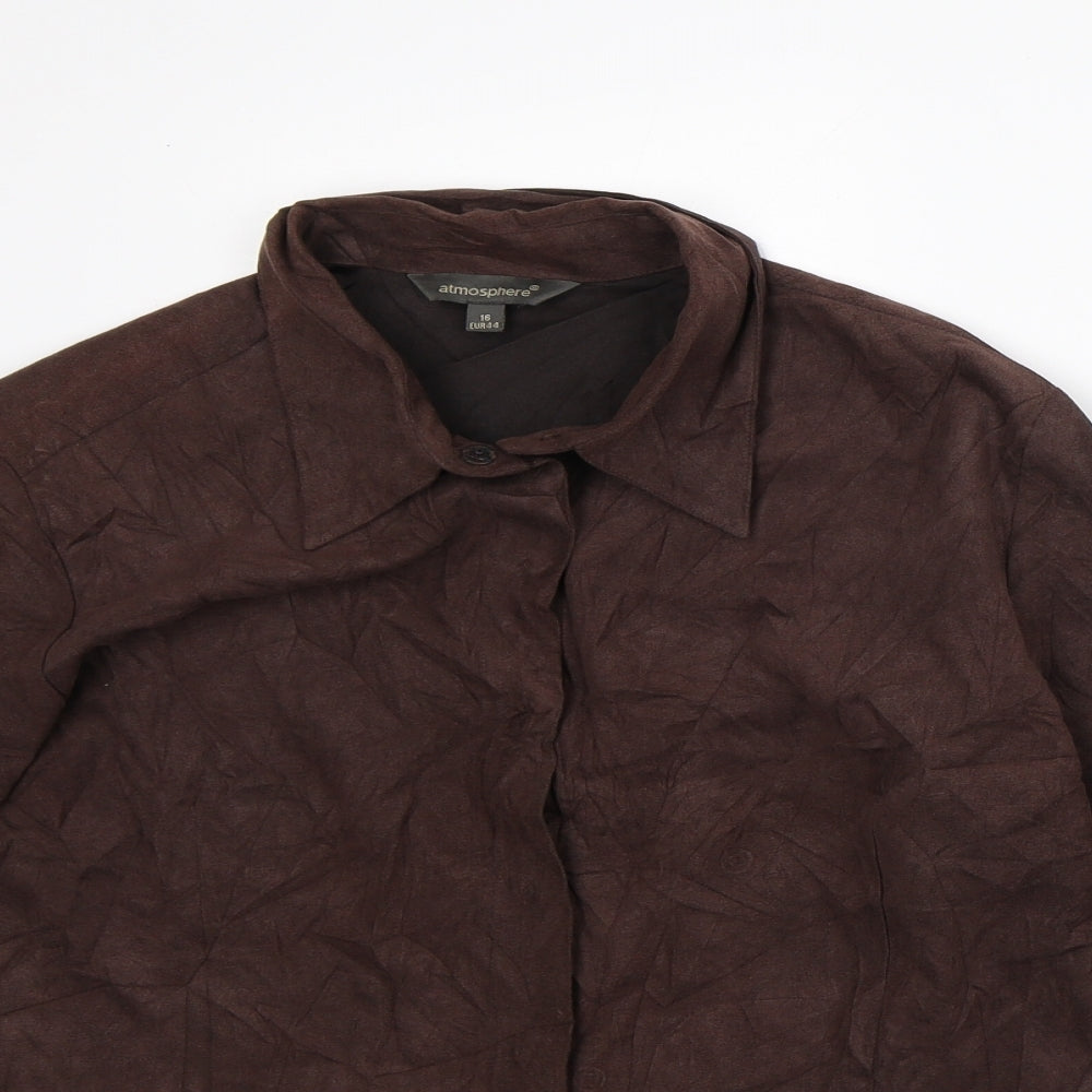 Atmosphere Womens Brown Jacket Size 16