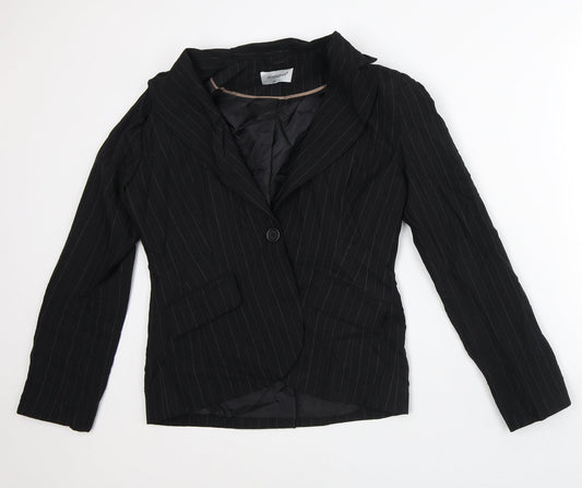Atmosphere Womens Black Striped Jacket Blazer Size 12