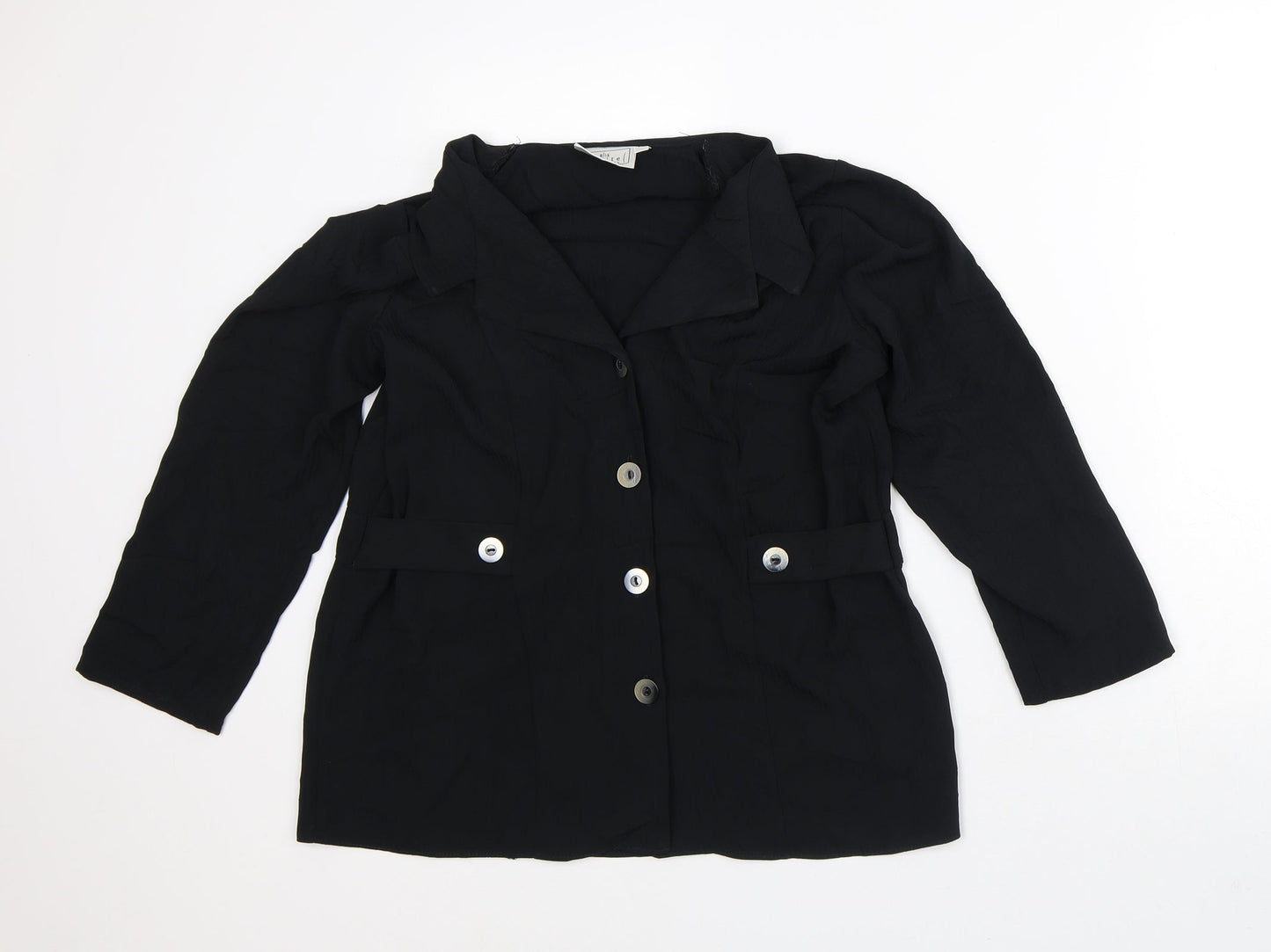 BHS Womens Black Striped Jacket Blazer Size 12