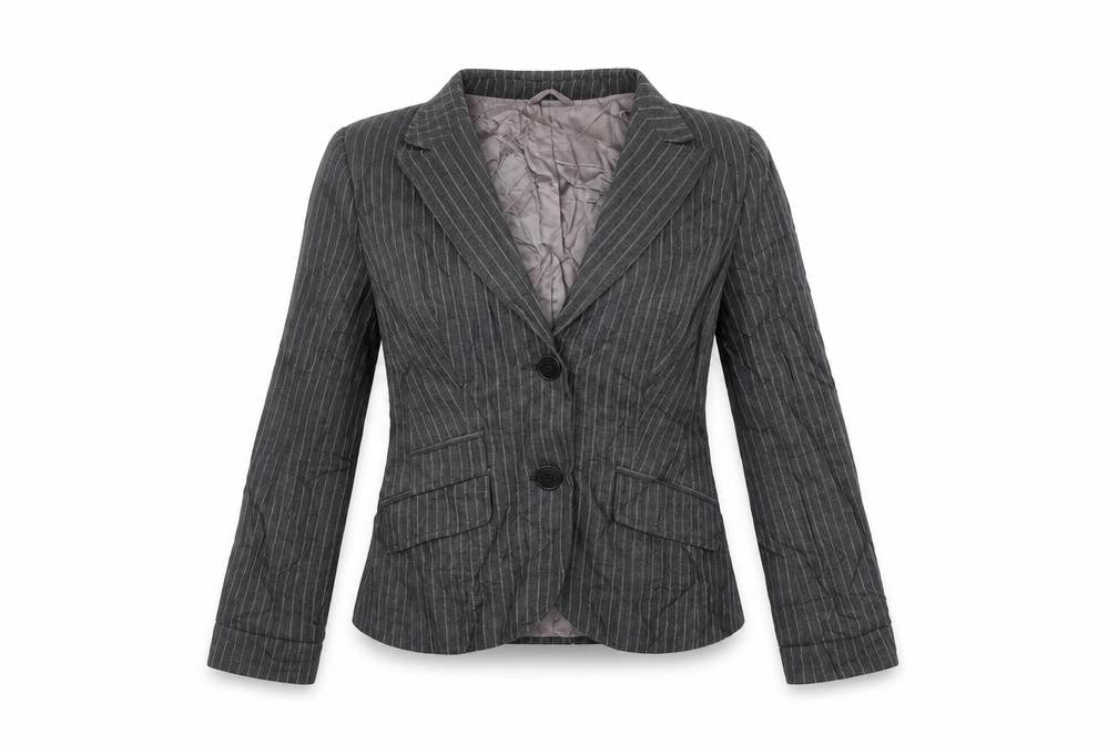 Oasis Womens Grey Striped Jacket Blazer Size 8