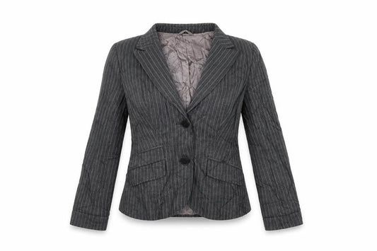 Oasis Womens Grey Striped Jacket Blazer Size 8
