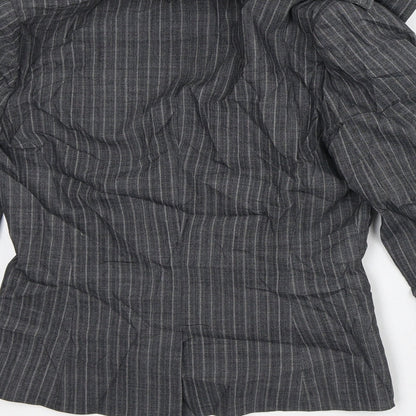 Oasis Womens Grey Striped Jacket Blazer Size 8