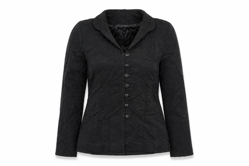 Select Womens Black Floral Jacket Blazer Size 10