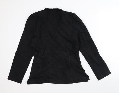 Select Womens Black Floral Jacket Blazer Size 10