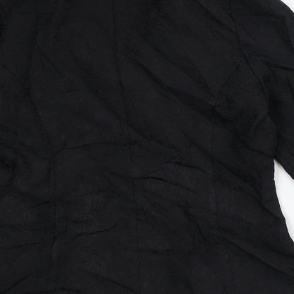 Select Womens Black Floral Jacket Blazer Size 10
