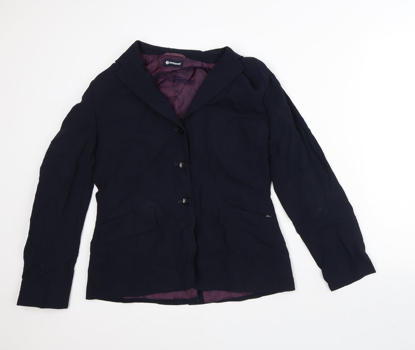 National Womens Black Jacket Blazer Size 12