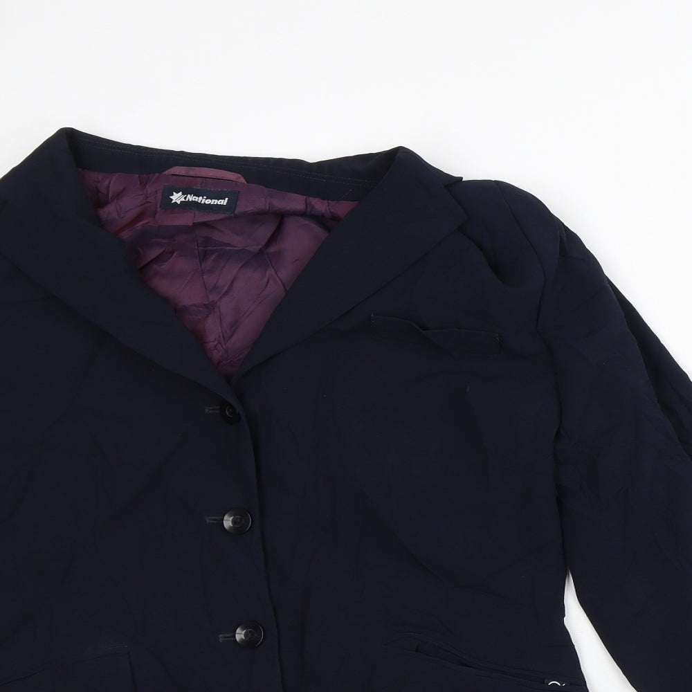 National Womens Black Jacket Blazer Size 12