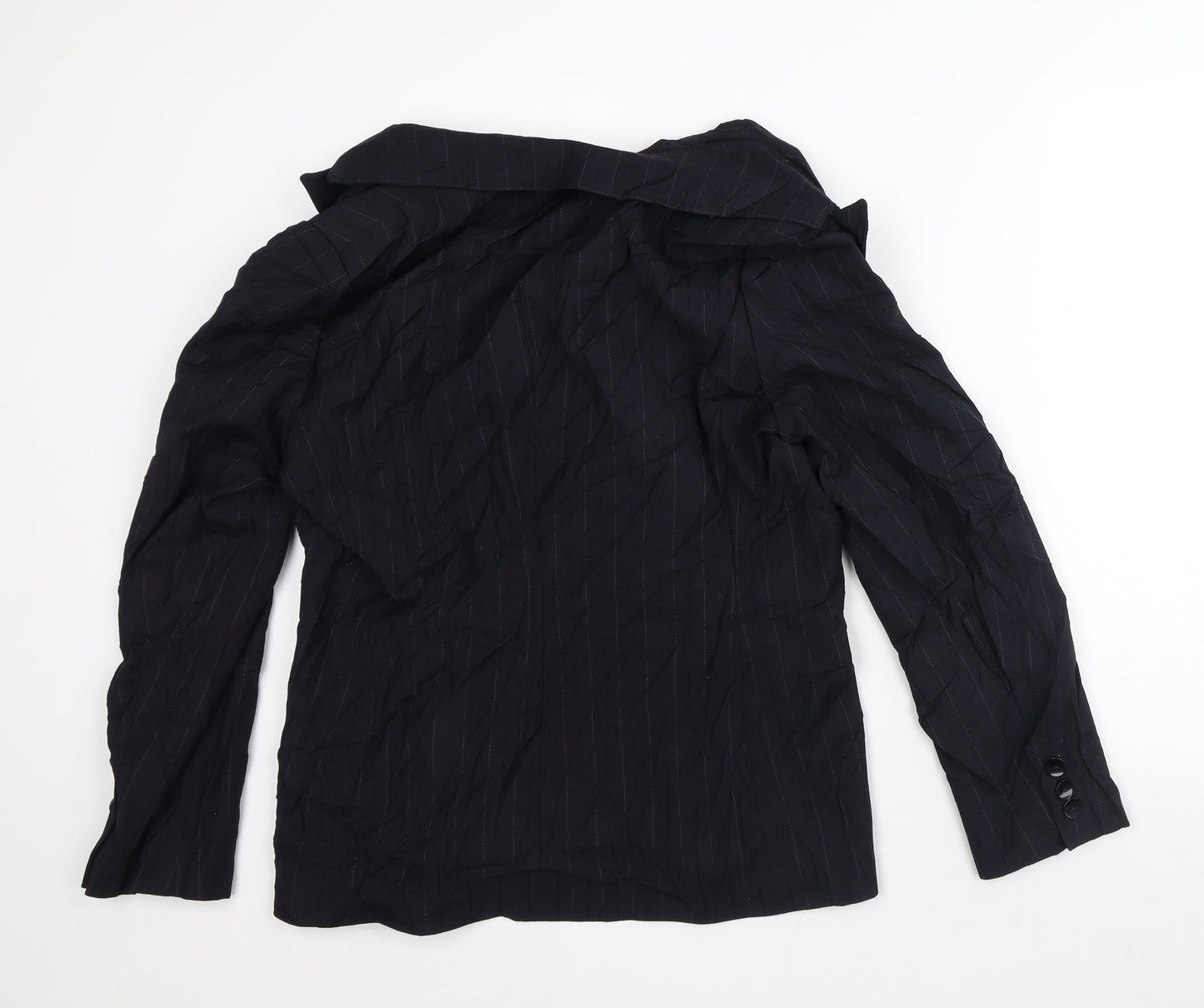 Debenhams Womens Black Striped Jacket Blazer Size 16