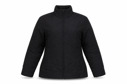 George Womens Black Quilted Coat Size 14