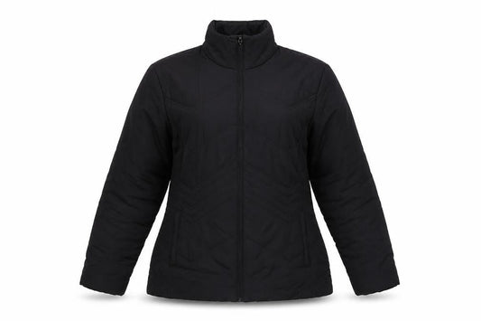 George Womens Black Quilted Coat Size 14