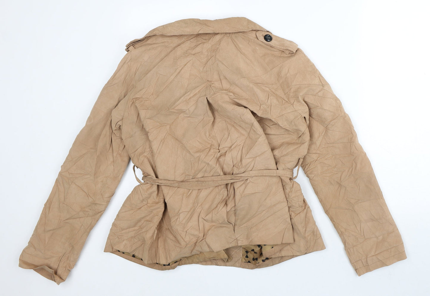 Divided Womens Brown Overcoat Coat Size 14