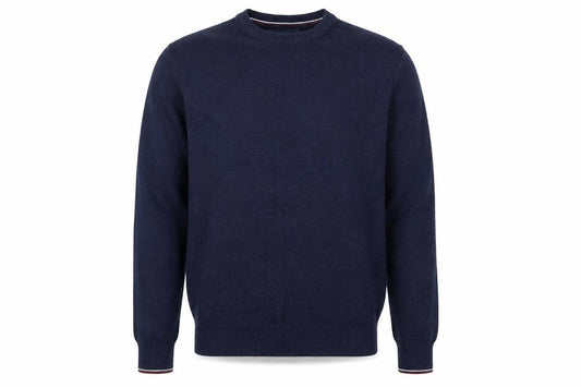 Easy Mens Blue Striped Cotton Pullover Sweatshirt Size M