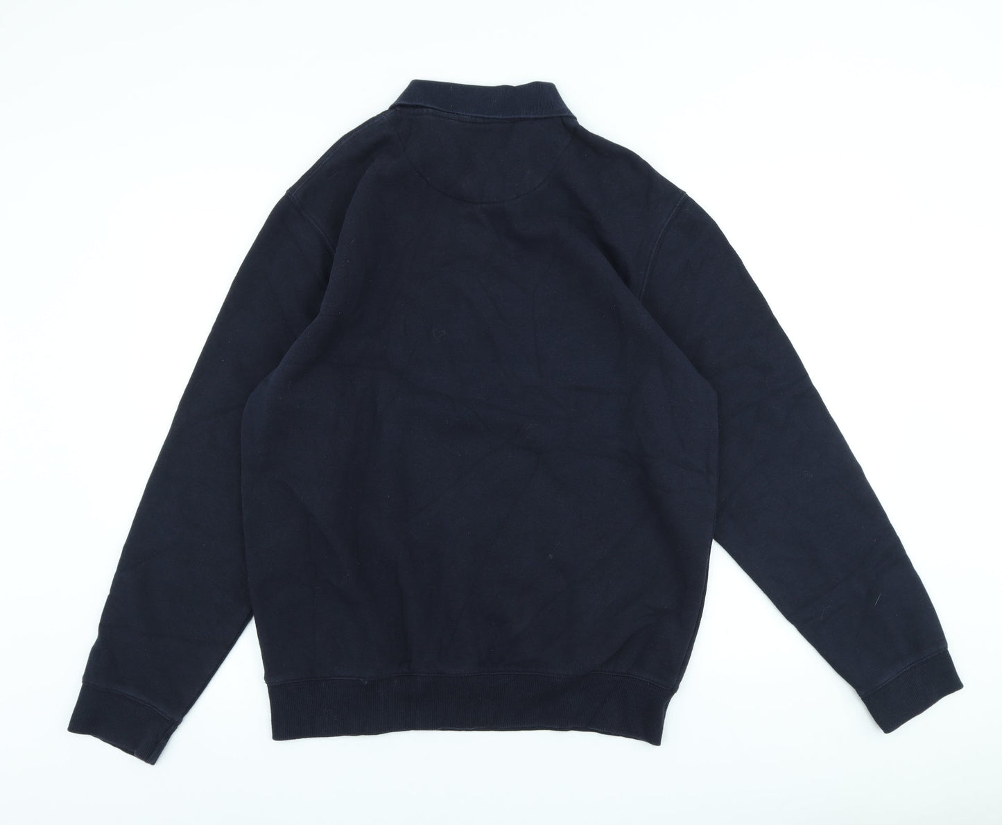 Easy Mens Blue Cotton Pullover Sweatshirt Size M