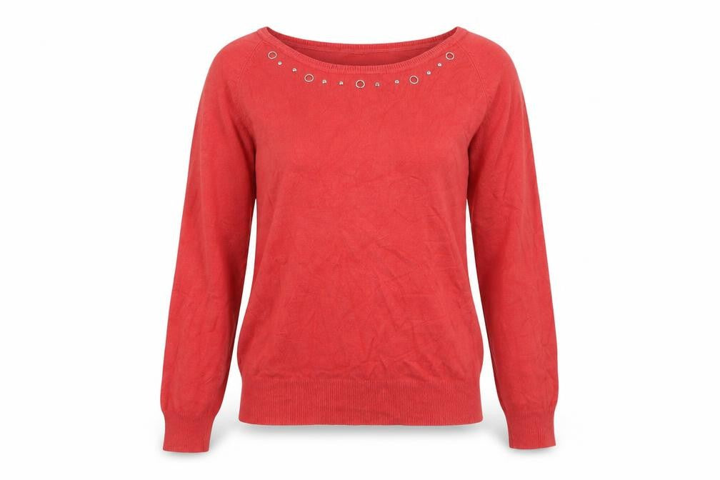 Klass Womens Pink Round Neck Viscose Pullover Jumper Size L