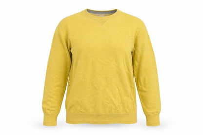 North Coast Womens Yellow Round Neck Polyester Pullover Jumper Size M