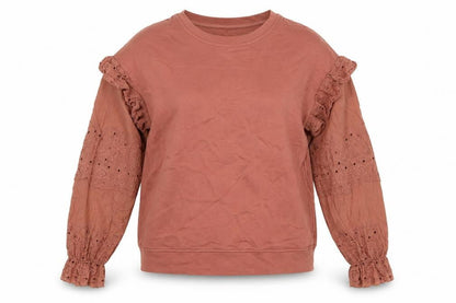 Next Womens Pink Round Neck Cotton Pullover Jumper Size S