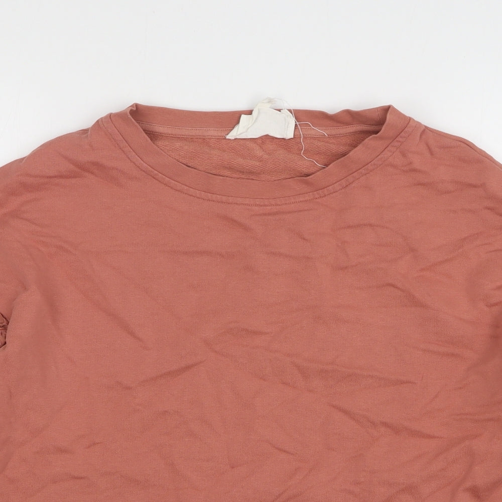 NEXT Womens Pink Round Neck Cotton Pullover Jumper Size S