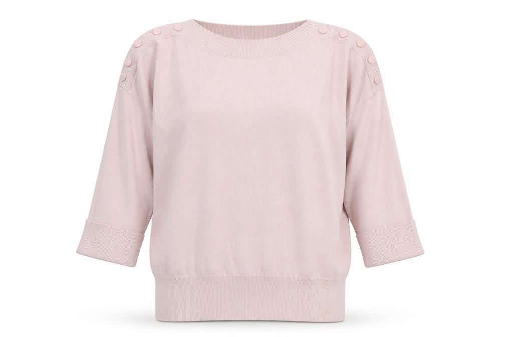 Monsoon Womens Pink Round Neck Viscose Pullover Jumper Size L