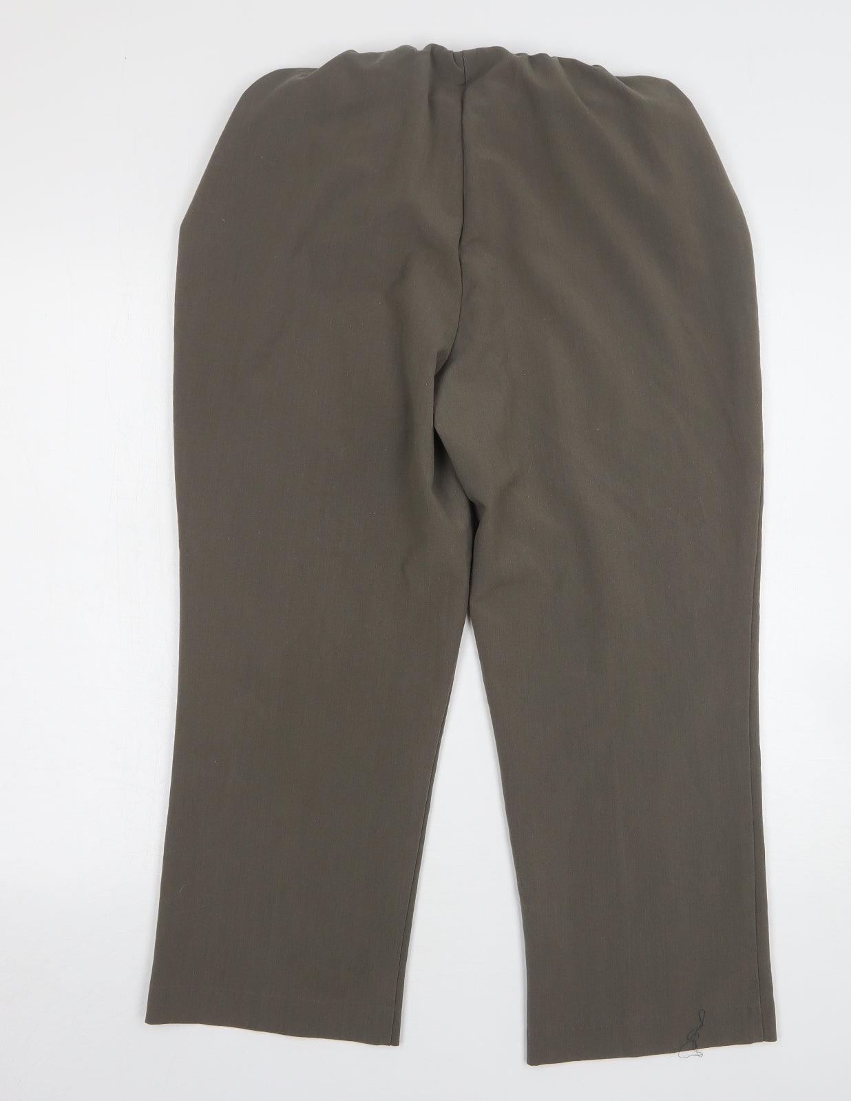 Mia Moda Womens Green Polyester Trousers Size 14 L26 in Regular