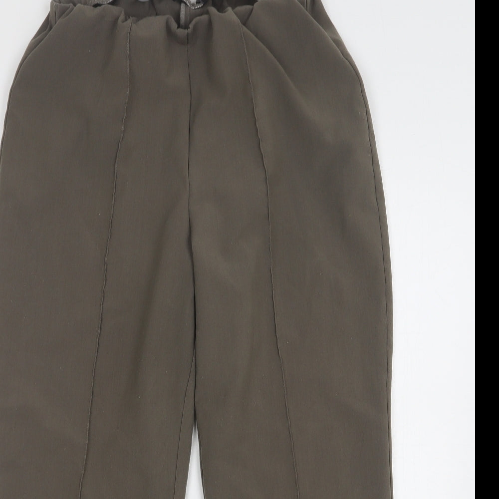 Mia Moda Womens Green Polyester Trousers Size 14 L26 in Regular