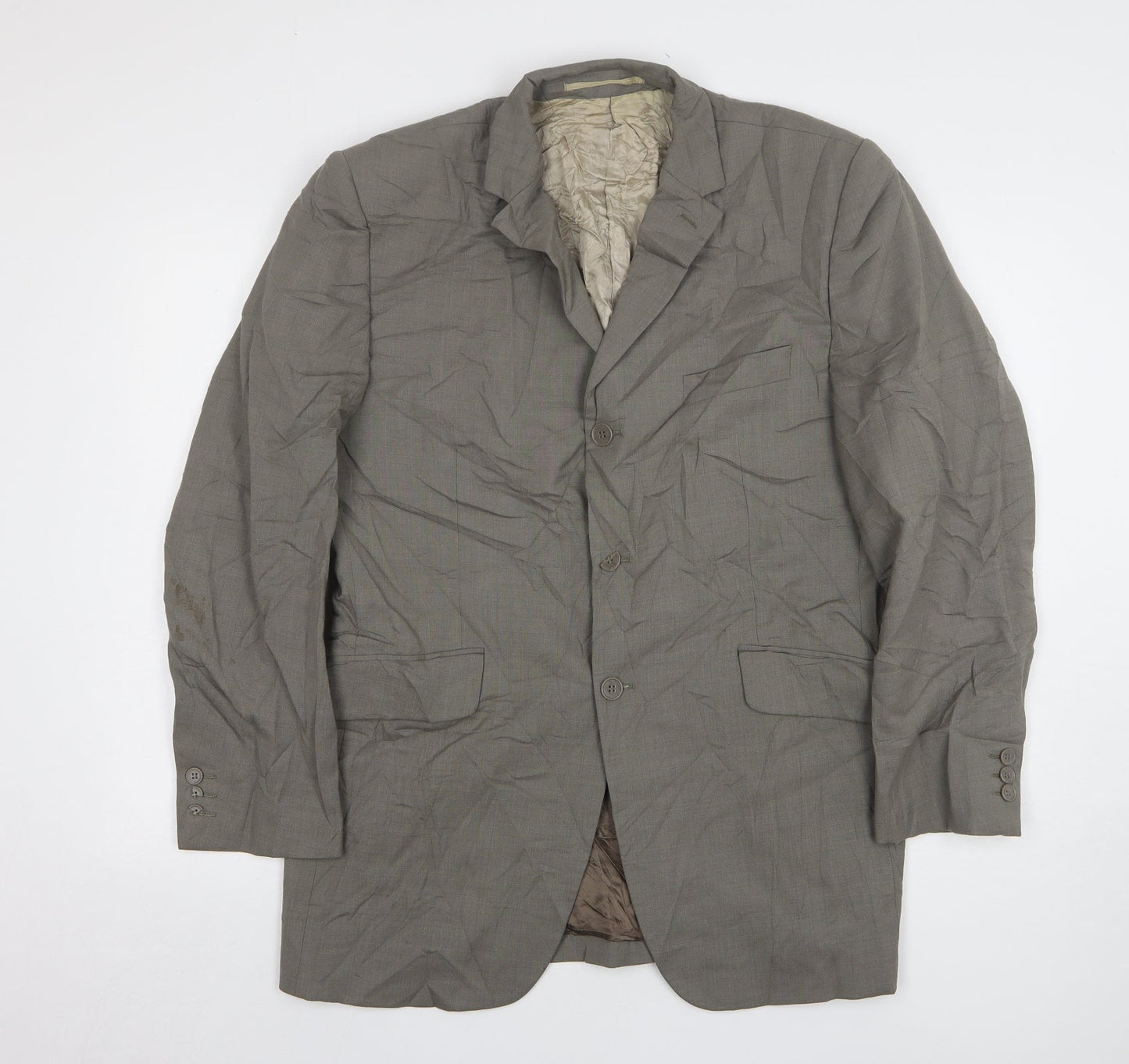 Karl Jackson Mens Grey Wool Jacket Suit Jacket Size 40
