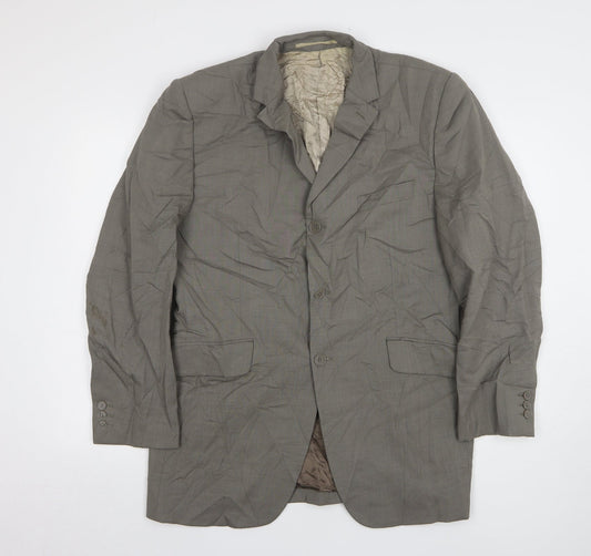 Karl Jackson Mens Grey Wool Jacket Suit Jacket Size 40