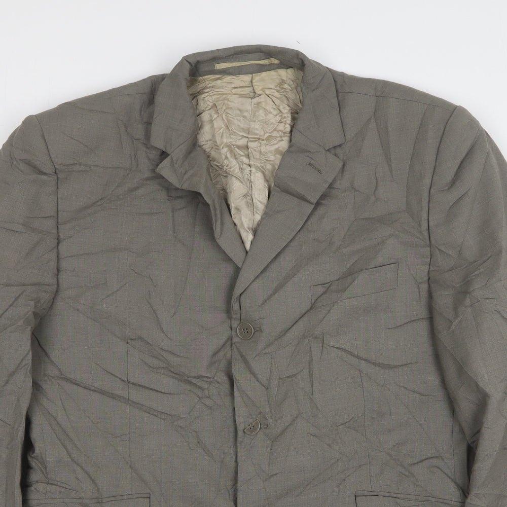 Karl Jackson Mens Grey Wool Jacket Suit Jacket Size 40