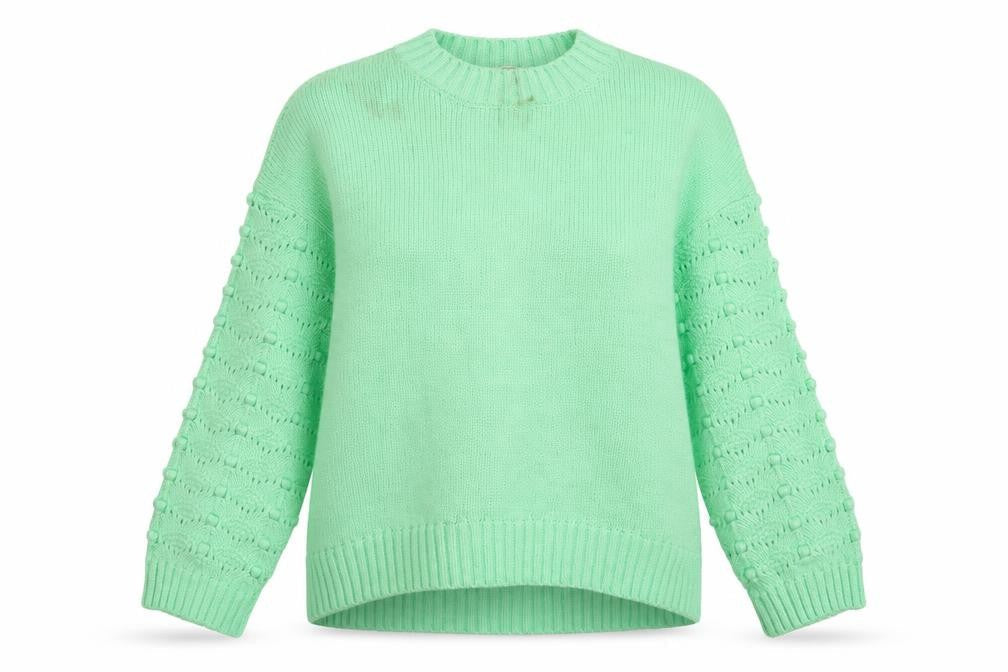 George Womens Green Round Neck Acrylic Pullover Jumper Size L