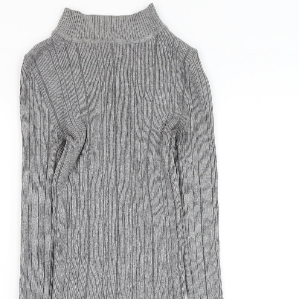 Atmosphere Womens Grey Round Neck Viscose Pullover Jumper Size 8