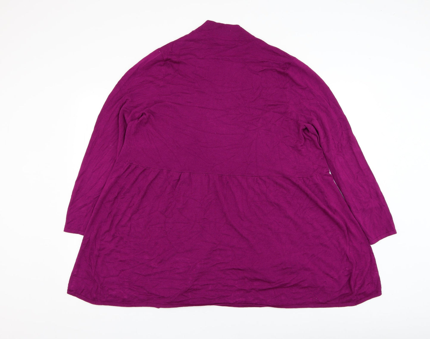 Bonmarché Womens Purple Square Neck Viscose Jumper Size M