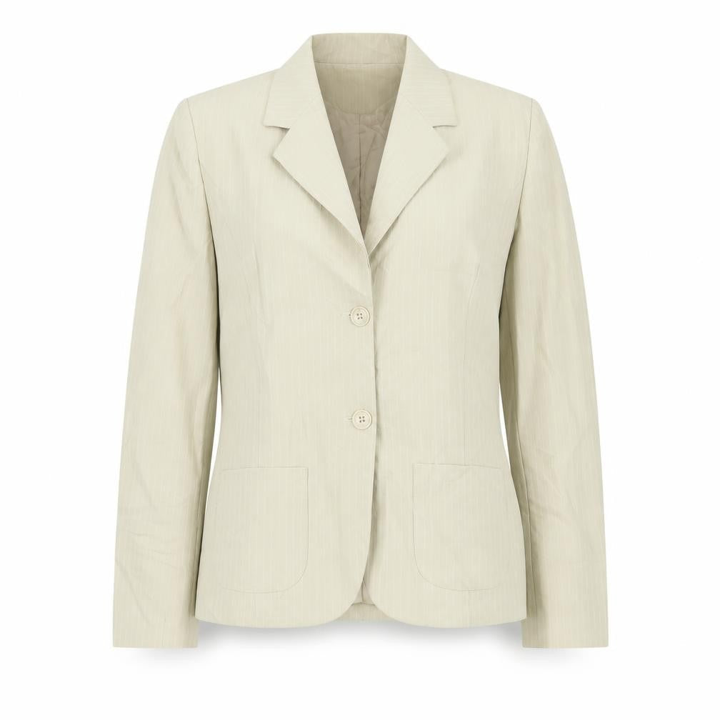 Vidro Womens Beige Jacket Blazer Size 12 Button