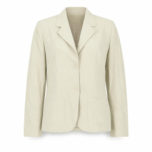 Vidro Womens Beige Jacket Blazer Size 12 Button