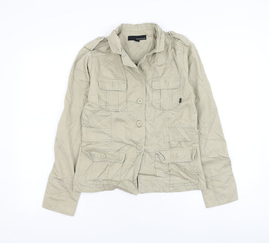 Foxhole Womens Beige Jacket Size 10 Button