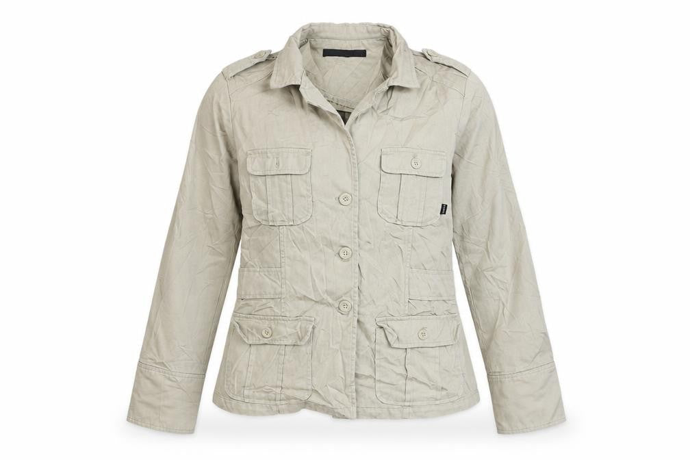 Foxhole Womens Beige Jacket Size 10 Button