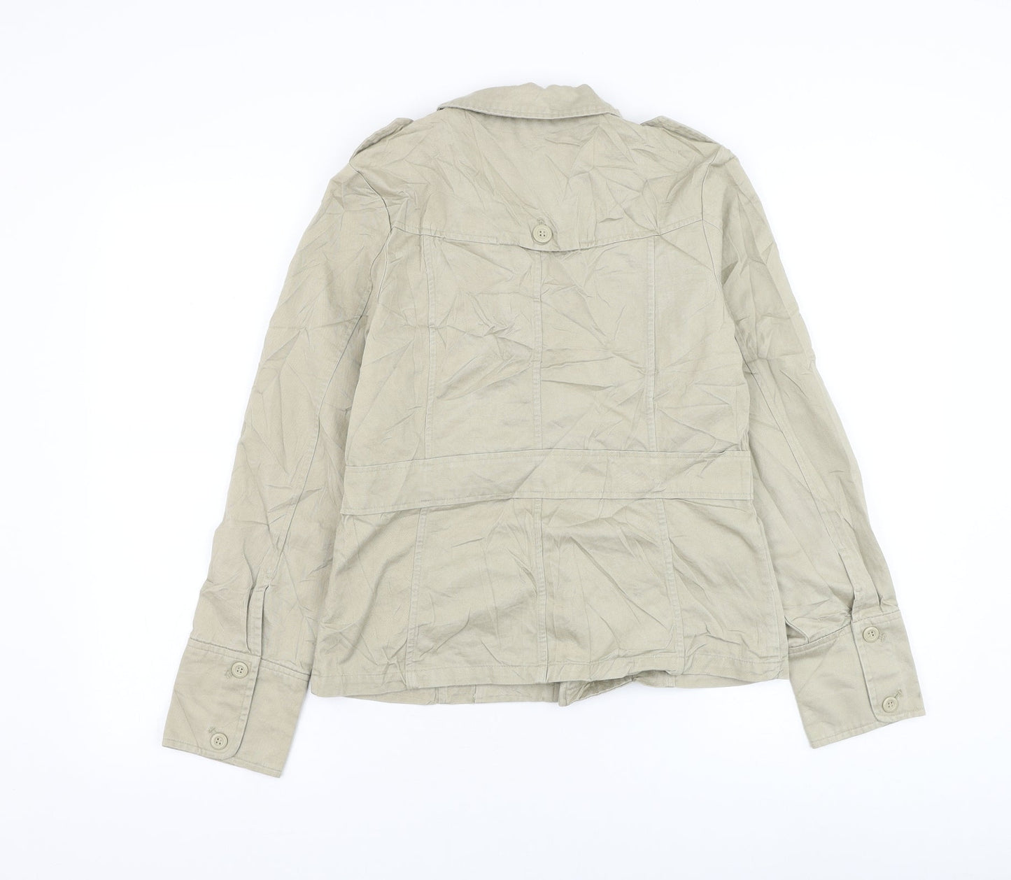 Foxhole Womens Beige Jacket Size 10 Button