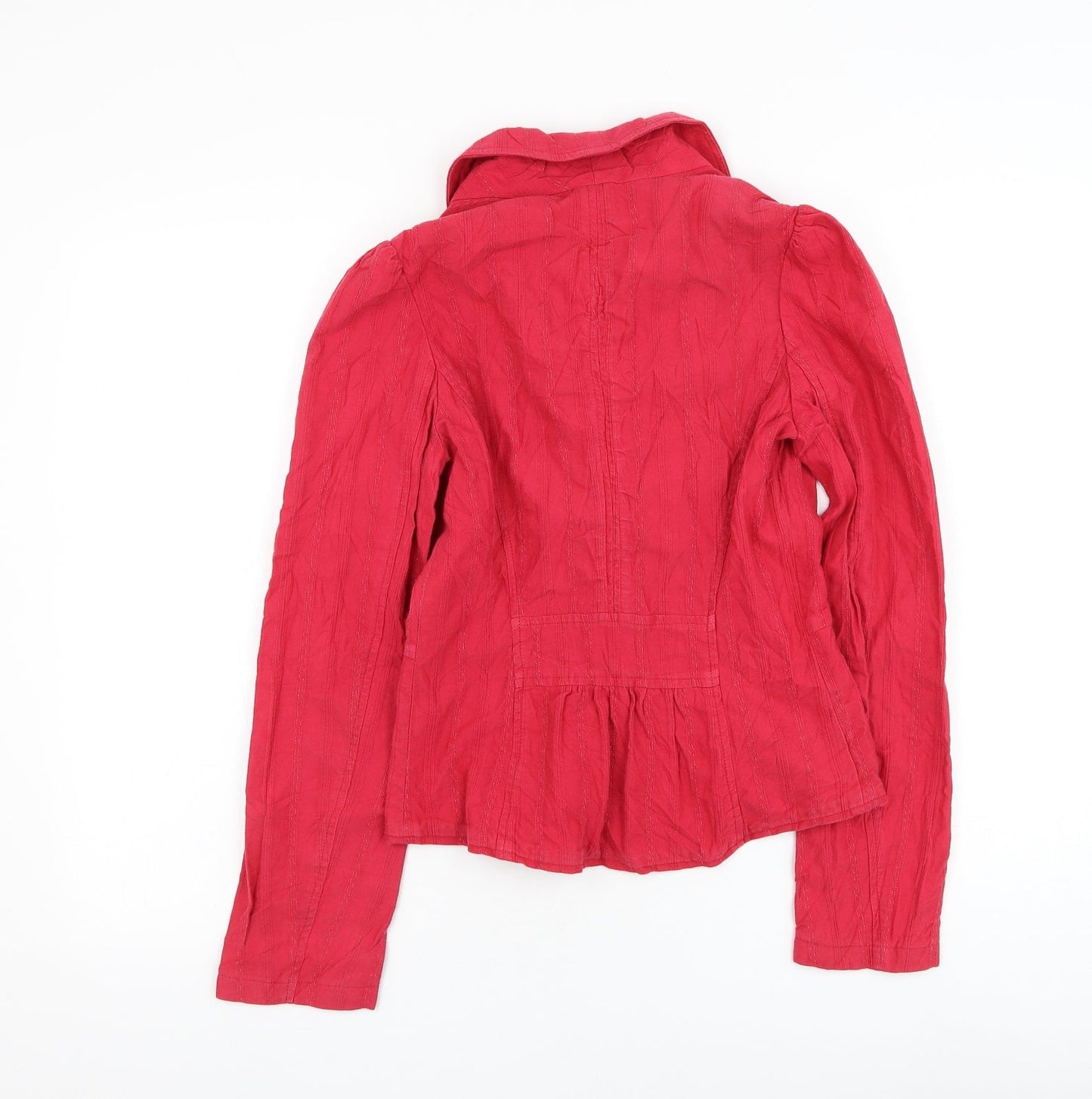 Topshop Womens Pink Jacket Size 10 Button