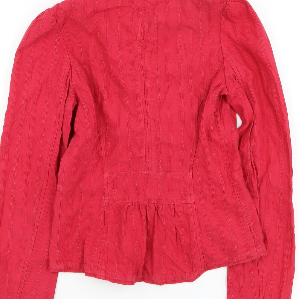 Topshop Womens Pink Jacket Size 10 Button